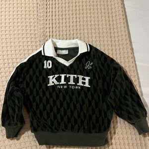Kith Black and White Textured Pullover